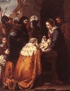 MURILLO, Bartolome Esteban Adoration of the Magi sg oil on canvas